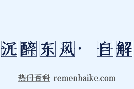 沉醉东风·自解是什么意思的图片